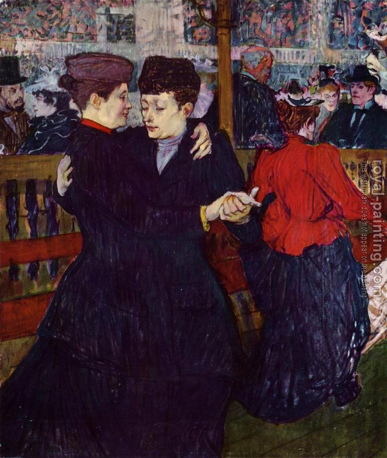 Henri De Toulouse-Lautrec : At the Moulin Rouge, the Two Waltzers